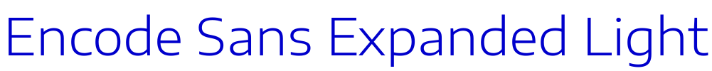 Encode Sans Expanded Light fonte